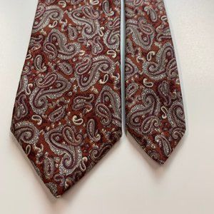 Beau Brummell Autumn Tone Paisley SIlk Tie